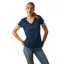 Ariat Women's Laguna Logo Short Sleeve Top - Navy Eclipse